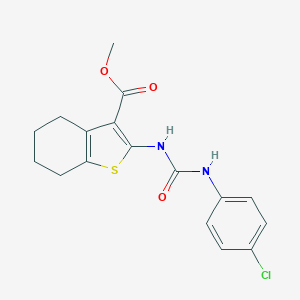molecular formula C17H17ClN2O3S B465301 Methyl 2-({[(4-chlorophenyl)amino]carbonyl}amino)-4,5,6,7-tetrahydro-1-benzothiophene-3-carboxylate CAS No. 327065-59-8