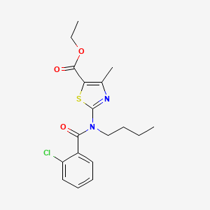 molecular formula C18H21ClN2O3S B4653020 ethyl 2-[butyl(2-chlorobenzoyl)amino]-4-methyl-1,3-thiazole-5-carboxylate 