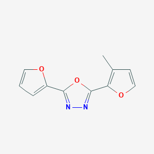 molecular formula C11H8N2O3 B4653033 2-(2-furyl)-5-(3-methyl-2-furyl)-1,3,4-oxadiazole 