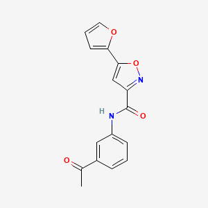 molecular formula C16H12N2O4 B4653037 N-(3-acetylphenyl)-5-(2-furyl)-3-isoxazolecarboxamide 