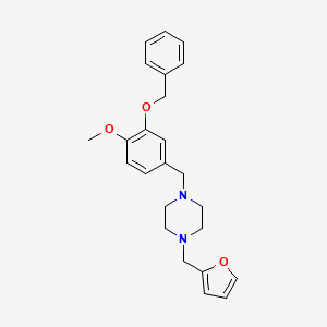 molecular formula C24H28N2O3 B4653058 1-[3-(benzyloxy)-4-methoxybenzyl]-4-(2-furylmethyl)piperazine 