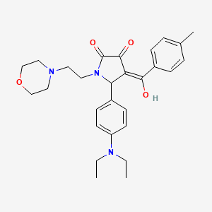 molecular formula C28H35N3O4 B4653059 5-[4-(diethylamino)phenyl]-3-hydroxy-4-(4-methylbenzoyl)-1-[2-(4-morpholinyl)ethyl]-1,5-dihydro-2H-pyrrol-2-one 