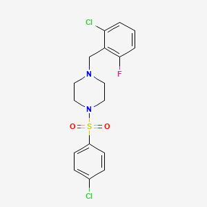 molecular formula C17H17Cl2FN2O2S B4653084 1-(2-chloro-6-fluorobenzyl)-4-[(4-chlorophenyl)sulfonyl]piperazine 
