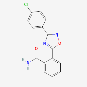 molecular formula C15H10ClN3O2 B4653087 2-[3-(4-chlorophenyl)-1,2,4-oxadiazol-5-yl]benzamide 
