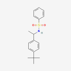 molecular formula C18H23NO2S B4653089 N-[1-(4-tert-butylphenyl)ethyl]benzenesulfonamide 