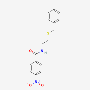 molecular formula C16H16N2O3S B4653147 N-[2-(benzylthio)ethyl]-4-nitrobenzamide 