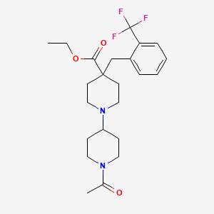 molecular formula C23H31F3N2O3 B4653174 ethyl 1'-acetyl-4-[2-(trifluoromethyl)benzyl]-1,4'-bipiperidine-4-carboxylate 