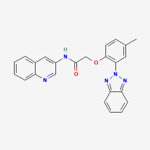 molecular formula C24H19N5O2 B4653183 2-[2-(2H-1,2,3-benzotriazol-2-yl)-4-methylphenoxy]-N-quinolin-3-ylacetamide 