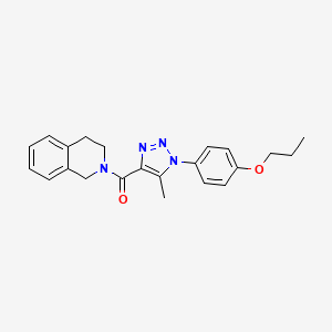 molecular formula C22H24N4O2 B4653200 2-{[5-methyl-1-(4-propoxyphenyl)-1H-1,2,3-triazol-4-yl]carbonyl}-1,2,3,4-tetrahydroisoquinoline 