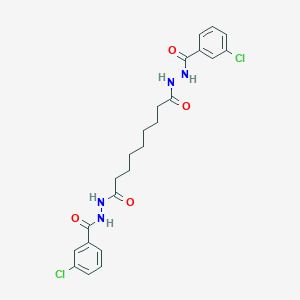 molecular formula C23H26Cl2N4O4 B465321 N'1,N'9-bis(3-chlorobenzoyl)nonanedihydrazide 