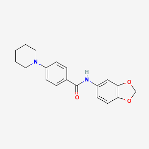 molecular formula C19H20N2O3 B4653215 N-1,3-benzodioxol-5-yl-4-(1-piperidinyl)benzamide 