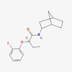 molecular formula C17H22FNO2 B4653245 N-bicyclo[2.2.1]hept-2-yl-2-(2-fluorophenoxy)butanamide 