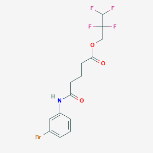 molecular formula C14H14BrF4NO3 B4653268 2,2,3,3-tetrafluoropropyl 5-[(3-bromophenyl)amino]-5-oxopentanoate 
