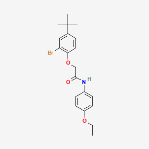 molecular formula C20H24BrNO3 B4653275 2-(2-bromo-4-tert-butylphenoxy)-N-(4-ethoxyphenyl)acetamide 