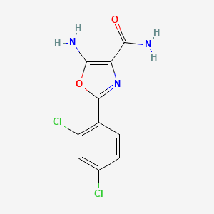 molecular formula C10H7Cl2N3O2 B4653349 5-amino-2-(2,4-dichlorophenyl)-1,3-oxazole-4-carboxamide 