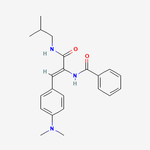 molecular formula C22H27N3O2 B4653362 N-{2-[4-(dimethylamino)phenyl]-1-[(isobutylamino)carbonyl]vinyl}benzamide 