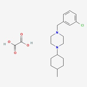molecular formula C20H29ClN2O4 B4653368 1-(3-chlorobenzyl)-4-(4-methylcyclohexyl)piperazine oxalate 