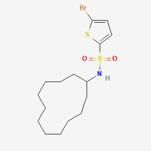 molecular formula C16H26BrNO2S2 B4653391 5-bromo-N-cyclododecyl-2-thiophenesulfonamide 