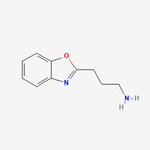 molecular formula C10H12N2O B4653395 3-(1,3-benzoxazol-2-yl)-1-propanamine 