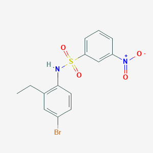 molecular formula C14H13BrN2O4S B4653404 N-(4-bromo-2-ethylphenyl)-3-nitrobenzenesulfonamide 