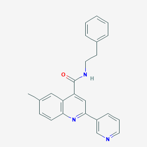 molecular formula C24H21N3O B4653419 6-methyl-N-(2-phenylethyl)-2-(3-pyridinyl)-4-quinolinecarboxamide 