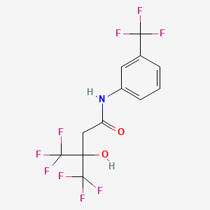 molecular formula C12H8F9NO2 B4653423 4,4,4-trifluoro-3-hydroxy-3-(trifluoromethyl)-N-[3-(trifluoromethyl)phenyl]butanamide 