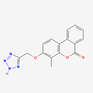molecular formula C16H12N4O3 B4653443 4-methyl-3-(1H-tetrazol-5-ylmethoxy)-6H-benzo[c]chromen-6-one 