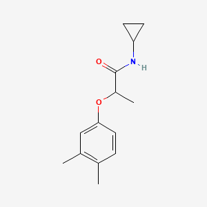 molecular formula C14H19NO2 B4653452 N-cyclopropyl-2-(3,4-dimethylphenoxy)propanamide 