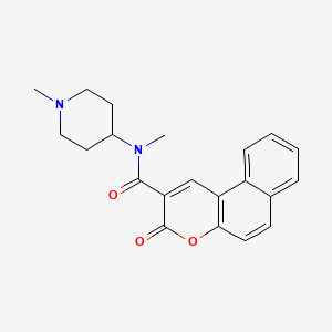 molecular formula C21H22N2O3 B4653500 N-methyl-N-(1-methyl-4-piperidinyl)-3-oxo-3H-benzo[f]chromene-2-carboxamide 