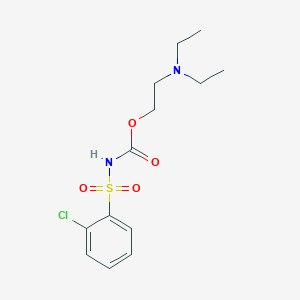 molecular formula C13H19ClN2O4S B4653502 2-(diethylamino)ethyl [(2-chlorophenyl)sulfonyl]carbamate 
