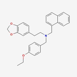 molecular formula C29H29NO3 B4653555 2-(1,3-benzodioxol-5-yl)-N-(4-ethoxybenzyl)-N-(1-naphthylmethyl)ethanamine 