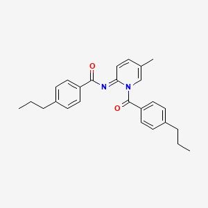 molecular formula C26H28N2O2 B4653567 N-[5-methyl-1-(4-propylbenzoyl)-2(1H)-pyridinylidene]-4-propylbenzamide 