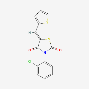 molecular formula C14H8ClNO2S2 B4653570 3-(2-chlorophenyl)-5-(2-thienylmethylene)-1,3-thiazolidine-2,4-dione 