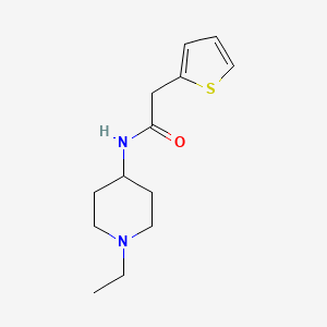 molecular formula C13H20N2OS B4653586 N-(1-ethyl-4-piperidinyl)-2-(2-thienyl)acetamide 