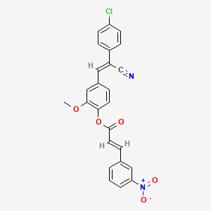 4-[2-(4-chlorophenyl)-2-cyanovinyl]-2-methoxyphenyl 3-(3-nitrophenyl)acrylate