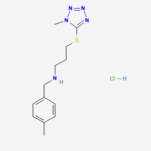 molecular formula C13H20ClN5S B4653638 N-(4-methylbenzyl)-3-[(1-methyl-1H-tetrazol-5-yl)thio]propan-1-amine hydrochloride 