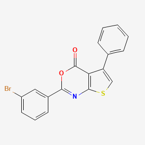 molecular formula C18H10BrNO2S B4653643 2-(3-bromophenyl)-5-phenyl-4H-thieno[2,3-d][1,3]oxazin-4-one 