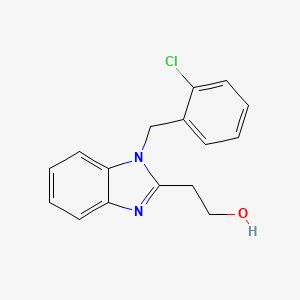 molecular formula C16H15ClN2O B4653680 2-[1-(2-chlorobenzyl)-1H-benzimidazol-2-yl]ethanol 