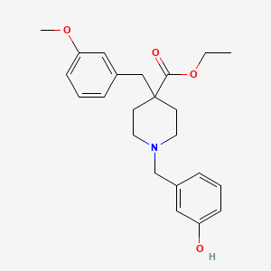 molecular formula C23H29NO4 B4653711 ethyl 1-(3-hydroxybenzyl)-4-(3-methoxybenzyl)-4-piperidinecarboxylate 
