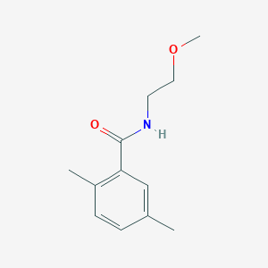 molecular formula C12H17NO2 B4653760 N-(2-methoxyethyl)-2,5-dimethylbenzamide 