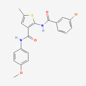 molecular formula C20H17BrN2O3S B4653781 2-[(3-bromobenzoyl)amino]-N-(4-methoxyphenyl)-5-methyl-3-thiophenecarboxamide 