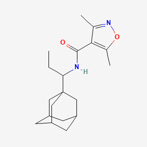 molecular formula C19H28N2O2 B4653816 N-[1-(1-adamantyl)propyl]-3,5-dimethyl-4-isoxazolecarboxamide 