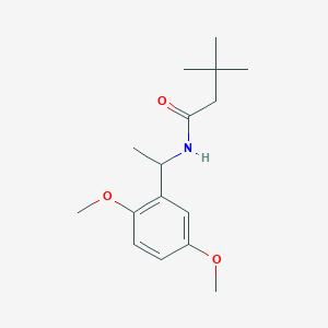 molecular formula C16H25NO3 B4653870 N-[1-(2,5-dimethoxyphenyl)ethyl]-3,3-dimethylbutanamide 