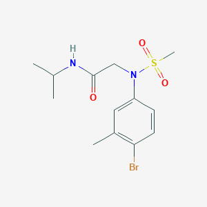 molecular formula C13H19BrN2O3S B4653881 N~2~-(4-bromo-3-methylphenyl)-N~1~-isopropyl-N~2~-(methylsulfonyl)glycinamide 