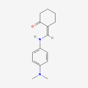 molecular formula C15H20N2O B4653893 2-({[4-(dimethylamino)phenyl]amino}methylene)cyclohexanone 