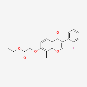 molecular formula C20H17FO5 B4653902 ethyl {[3-(2-fluorophenyl)-8-methyl-4-oxo-4H-chromen-7-yl]oxy}acetate 