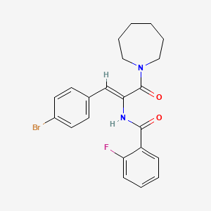 molecular formula C22H22BrFN2O2 B4653932 N-[1-(1-azepanylcarbonyl)-2-(4-bromophenyl)vinyl]-2-fluorobenzamide 