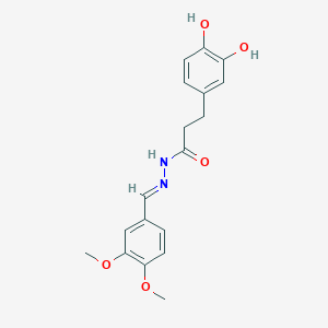 molecular formula C18H20N2O5 B4653935 3-(3,4-dihydroxyphenyl)-N'-(3,4-dimethoxybenzylidene)propanohydrazide 