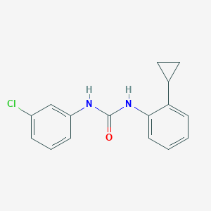 molecular formula C16H15ClN2O B4653943 N-(3-chlorophenyl)-N'-(2-cyclopropylphenyl)urea 