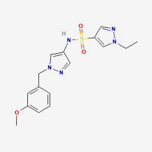 molecular formula C16H19N5O3S B4653957 1-ethyl-N-[1-(3-methoxybenzyl)-1H-pyrazol-4-yl]-1H-pyrazole-4-sulfonamide CAS No. 1005553-67-2